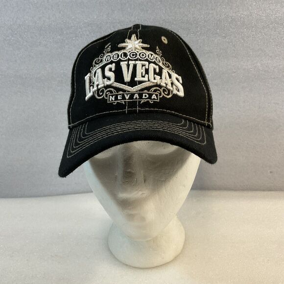 Welcome To Las Vegas Nevada Black Big Bear Brand Adjustable Hat GnuFashion - Picture 1 of 10